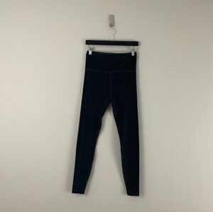 Beyond Yoga Black Velvet Motion High Waist Midi Leggings Size Large